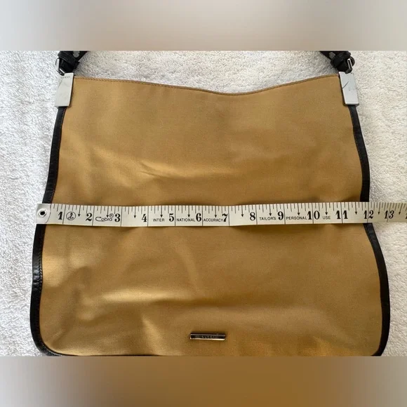 Gucci Vintage khaki brown canvas and leather trim web detail hobo. - Picture 12 of 15